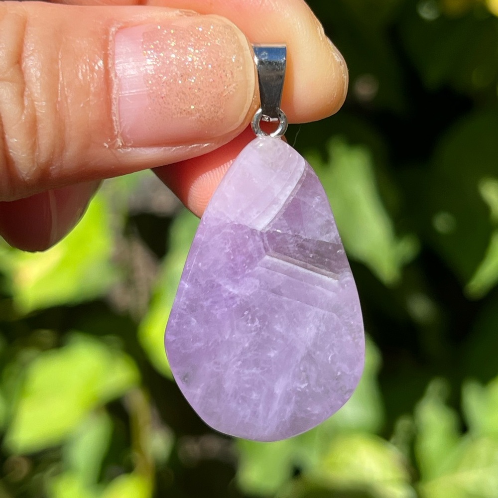 Stainless steel lavender dream amethyst‎ pendant